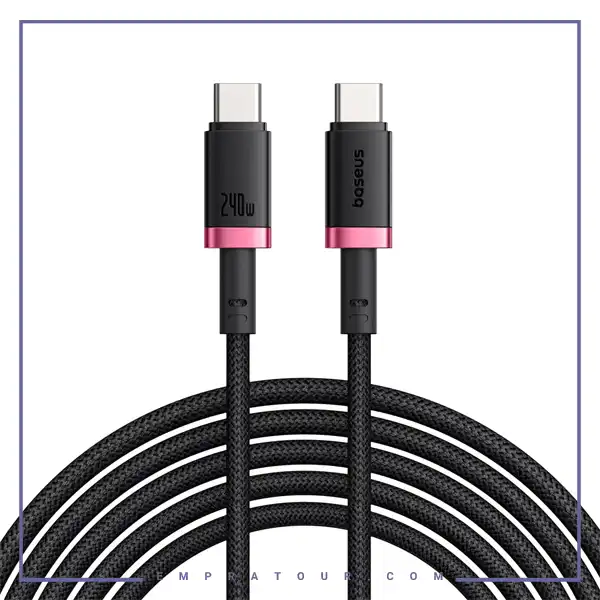 کابل شارژ دو سر تایپ سی 1 متر بیسوس Baseus Dura 240W Charging Data Cable CB000169