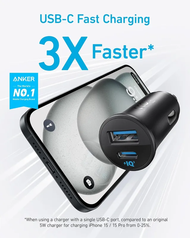 شارژر فندکی دو پورت 30 وات انکر Anker Car Charger A2741