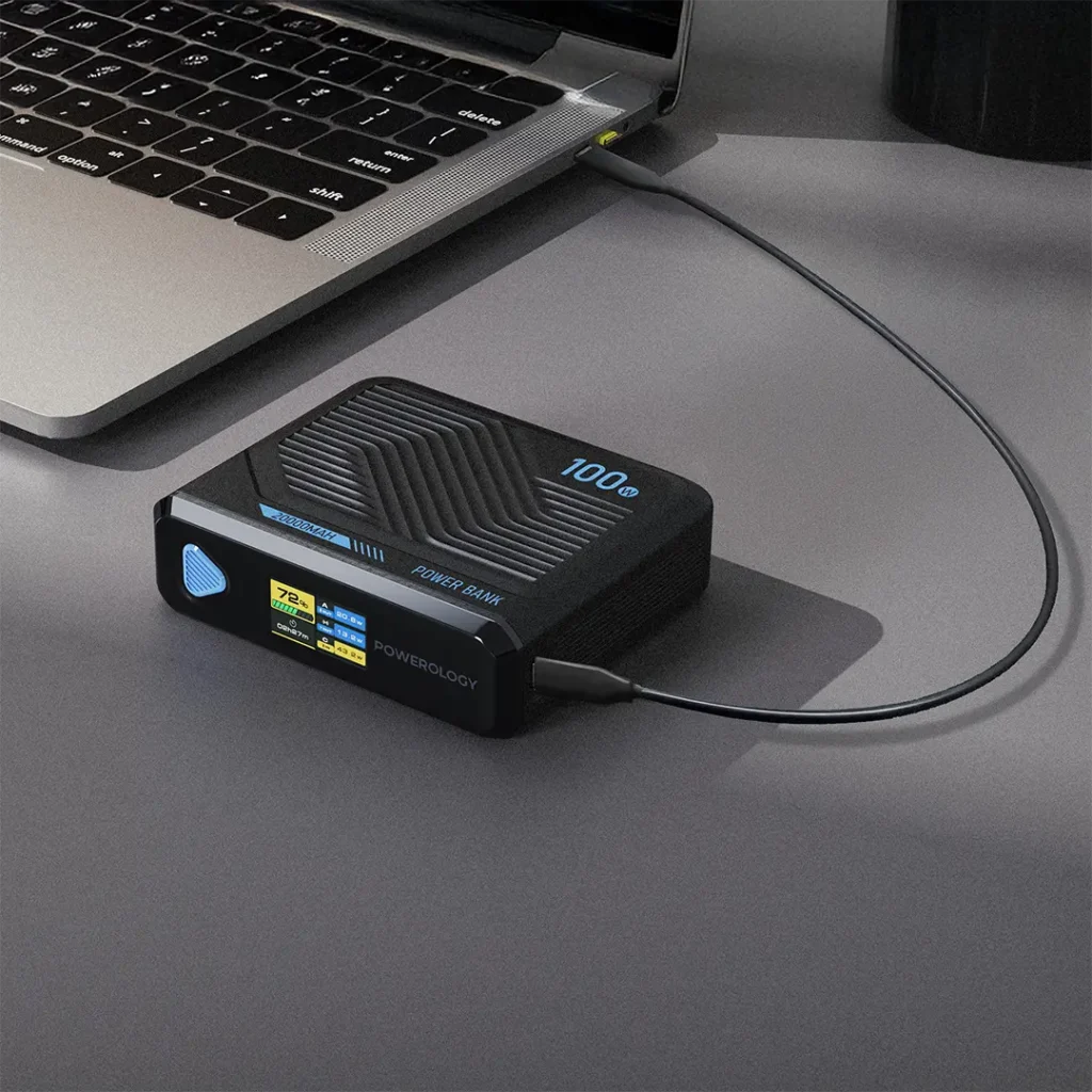 پاوربانک وایرلس 100 وات 20000 پاورولوژی Powerology Ultra Mini Power Bank PPBCHA79