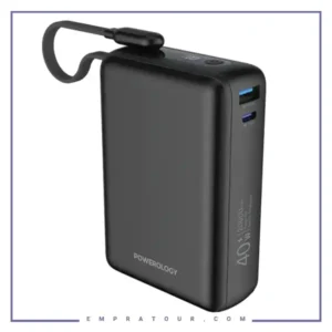 پاوربانک 40 وات 20000 با کابل تایپ سی پاورولوژی Powerology Montreal Power Bank PPBAM22BK