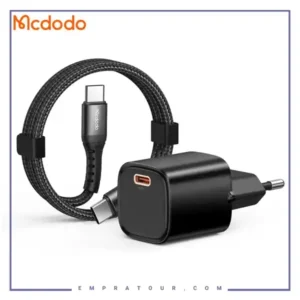 آداپتور 33 وات همراه با کابل دوسر تایپ سی مک دودو Mcdodo Nano 30W Mini GaN Charger Kit CH-008