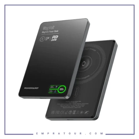 پاوربانک وایرلس چند کاره 50000 پاورولوژی Powerology MagVolt PPBCHA62BK