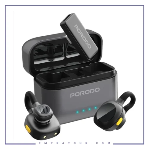 میکروفون یقه ای بیسیم پرودو Porodo Movo Lavalier Microphone Type-C PDLAMPHF76BK