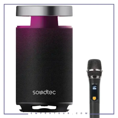 اسپیکر بلوتوثی به همراه میکروفون ساندتک پرودو Porodo Soundtec Tiesto Portable Karaoke Speaker PDSTGW62BK
