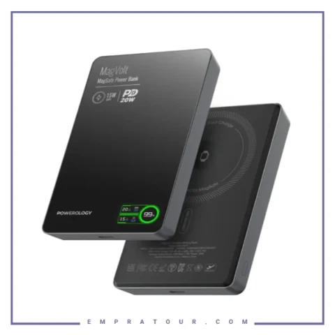 پاوربانک وایرلس چند کاره 10000 پاورولوژی Powerology MagVolt PPBCHA75BK
