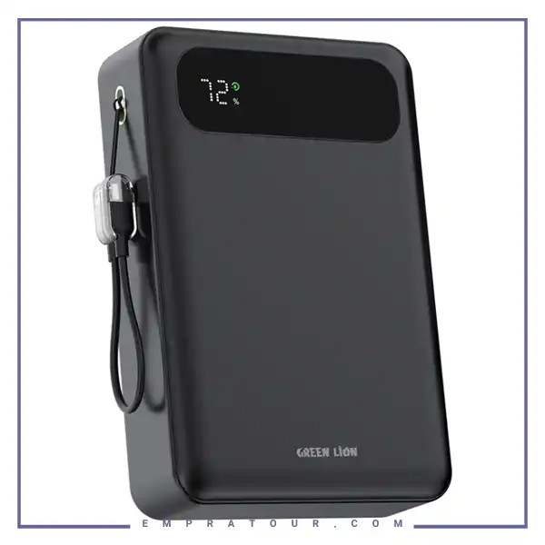 پاوربانک 22.5 وات 20000 با کابل همراه گرین لاین Green Lion Toledo Power Bank GNTOPB20KBK