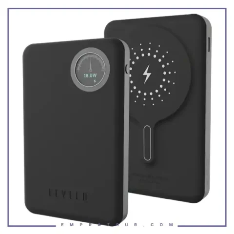 پاوربانک وایرلس 10000 لولو Levelo Marbella MagSafe Leather Power Bank LVLMRBL10KORG