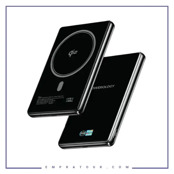 پاور بانک وایرلس مگسیف 10000 پاورولوژی Powerology Skye MagSafe Power Bank PPBKLYD89BK