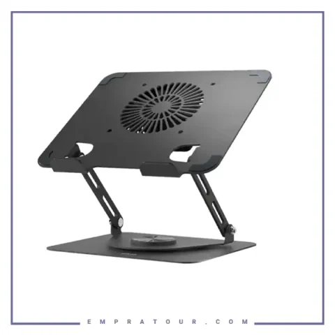 استند لپ تاپ همراه با فن خنک کننده گرین لاین Green Lion Adjustable Laptop Stand with Cooling Fan GNAD360STDBK
