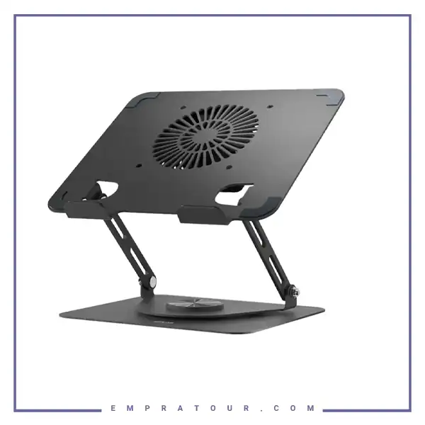 استند لپ تاپ همراه با فن خنک کننده گرین لاین Green Lion Adjustable Laptop Stand with Cooling Fan GNAD360STDBK