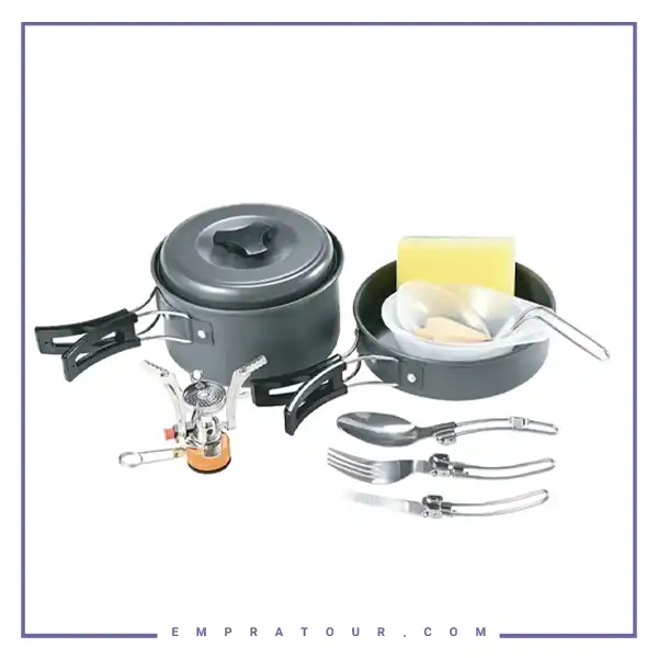 ست 10 تیکه ظروف کمپینگ گرین لاین Green Lion 10in1 Camping Cookware GN10N1COOKBK