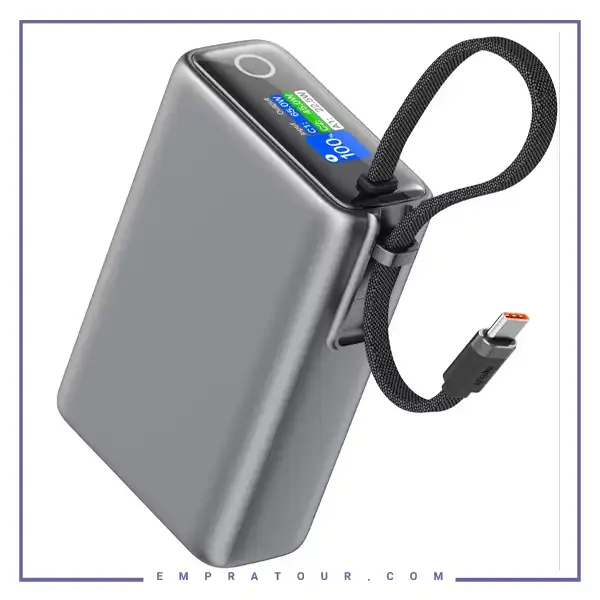 پاروبانک 65 وات 20000 با کابل تایپ سی گرین لاین Green Lion Tron X Power Bank GNTRX20P65GY