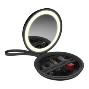 آینه آرایشی همراه گرین لاین مدل Green Lion Mini Makeup Pouch GNMNMKPCHBK