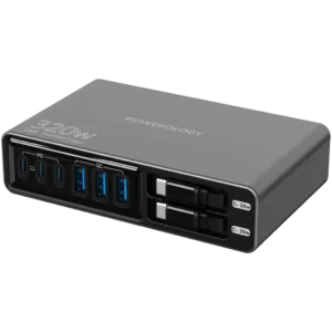 هاب شارژ 320 وات باکابل جمع شونده پاورولوژی Powerology Univo Charging Station PWCUQC049BK