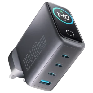آداپتور شارژ 140 وات پاورولوژِی Powerology Voltflow GaN Wall Charger PWGAN140WBK