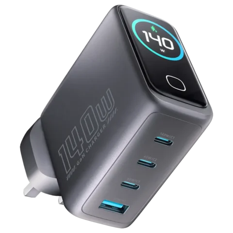 آداپتور شارژ 140 وات پاورولوژِی Powerology Voltflow GaN Wall Charger PWGAN140WBK
