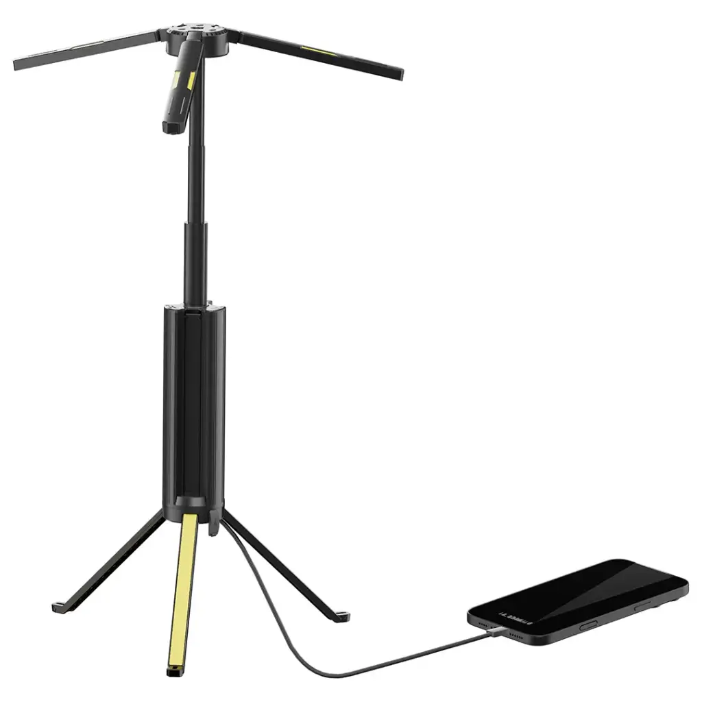 چراغ کمپینگ و پاوربانک پاورولوژی Powerology Luntra  Foldable Camping Light PPBCHA116BK