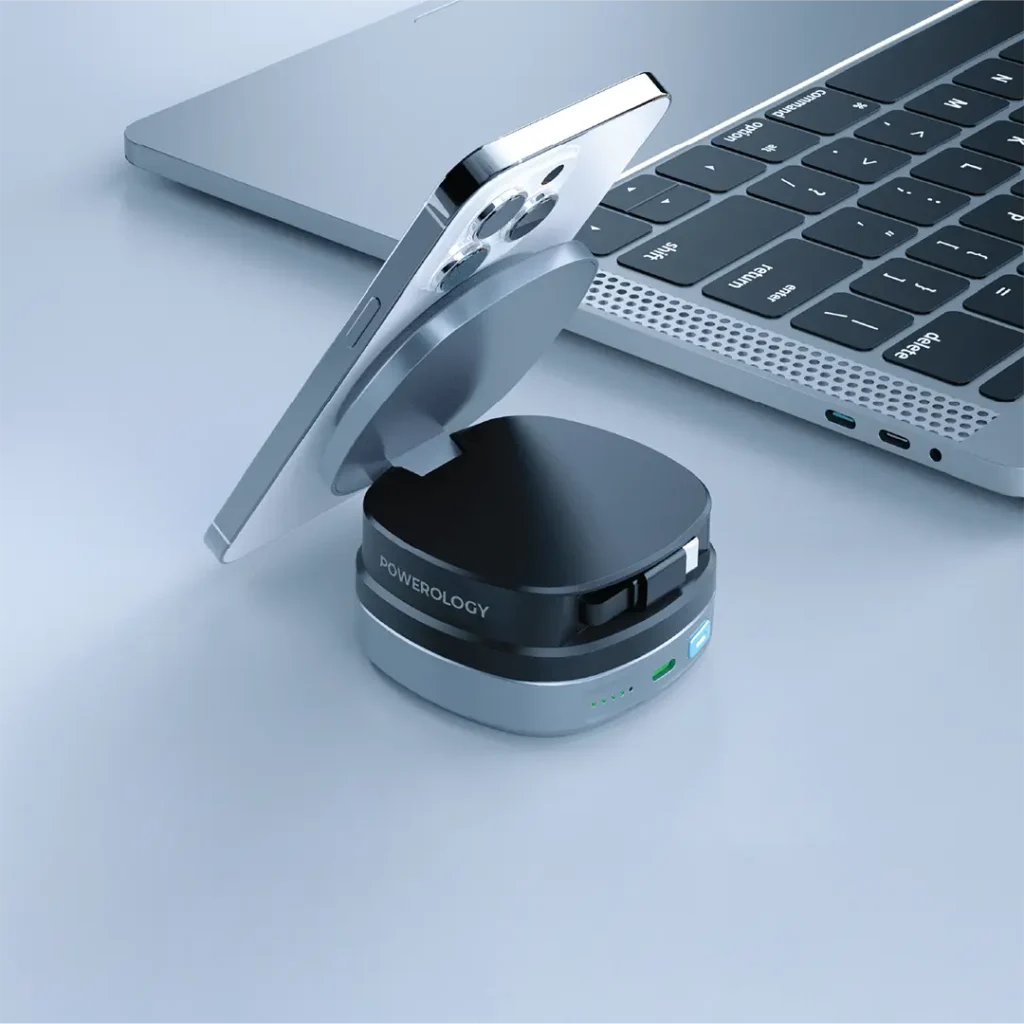 پاور بانک وایرلس 10000 چند منظوره پاورولوژی Powerology Lyons Power Bank PPBFT04BK