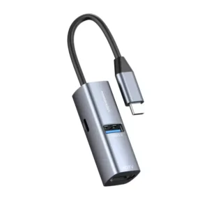 هاب تایپ سی پاورولوژی Powerology Aluminum Mini USB-C Hub PWJT424BK