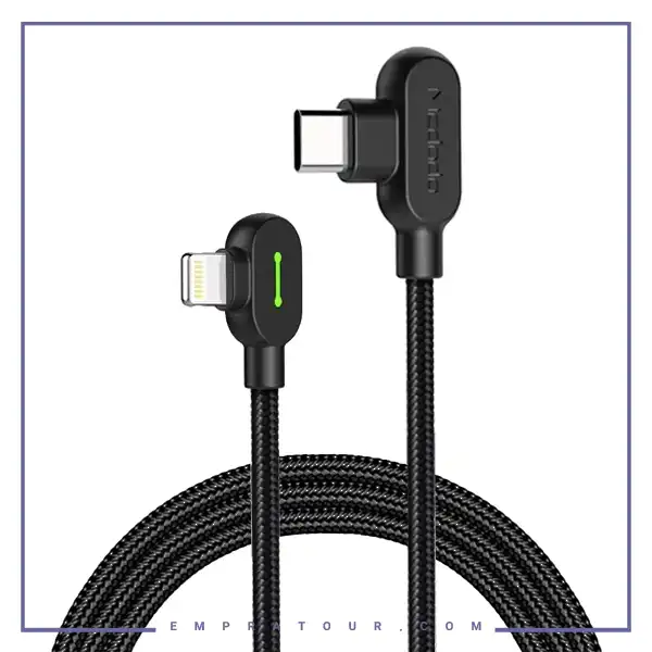 کابل شارژ تایپ سی به لایتنینگ 90 درجه 1.8 متر مک دودو Mcdodo Type-C To Lightning Data Cable CA-7371