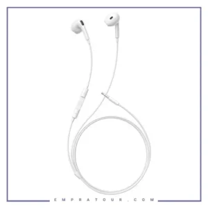 هندزفری سیمی جک 3.5 میلیمتر بیسوس Baseus Encok HZ19 White Wired In-Ear Headphones