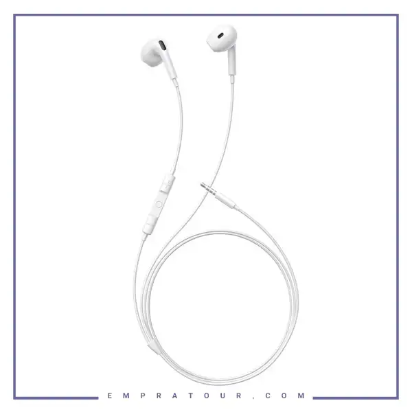 هندزفری سیمی جک 3.5 میلیمتر بیسوس Baseus Encok HZ19 White Wired In-Ear Headphones
