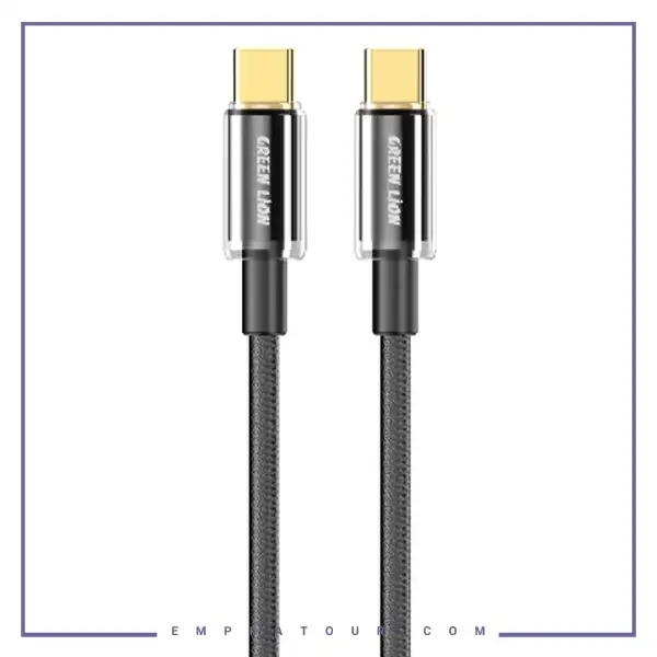کابل شارژ دو سر تایپ سی 1 متر گرین لاین Green Lion USB-C to USB-C Tough Cable GNTPTGH60CTCBK