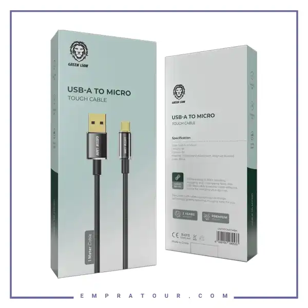 کابل شارژ میکرو 1 متر گرین لاین Green Lion USB-A to Micro Tough Cable GNTPTGHATMBK