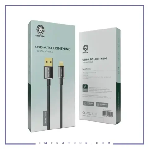 کابل شارژ لایتنینگ 1 متر گرین لاین Green Lion USB-A to Lightning Tough Cable GNTPTGHATLBK