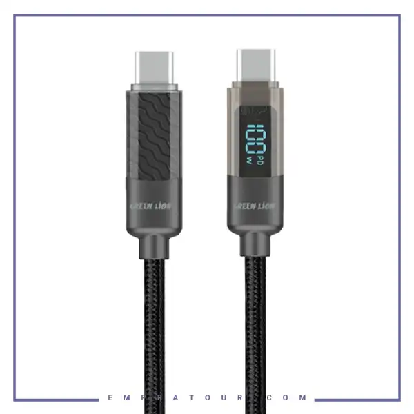 کابل شارژ دو سر تایپ سی 1 متر گرین لاین Green Lion Digital Display Cable GNUBCTUBCDBK