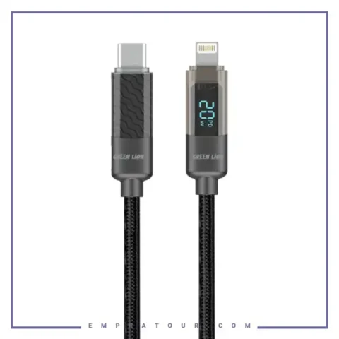 کابل شارژ لایتنینگ به تایپ سی 1 متر گرین لاین Green Lion Digital Display Cable GNUBCTLTGDBK