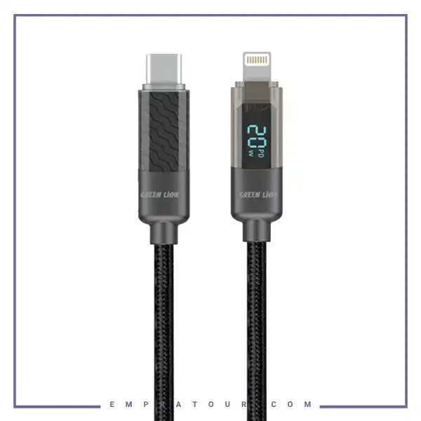 کابل شارژ لایتنینگ به تایپ سی 1 متر گرین لاین Green Lion Digital Display Cable GNUBCTLTGDBK