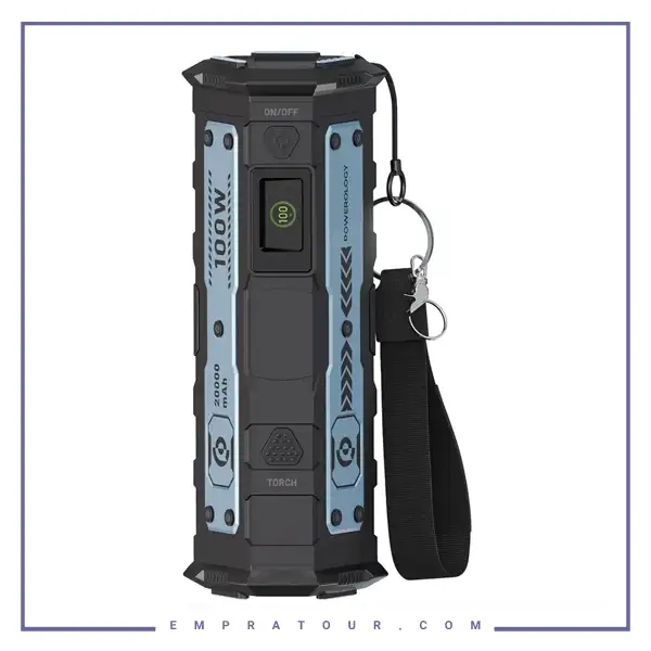 پاوربانک 20000 با چراغ قوه پاورولوژی Powerology TorchPower PPBCHA91BK