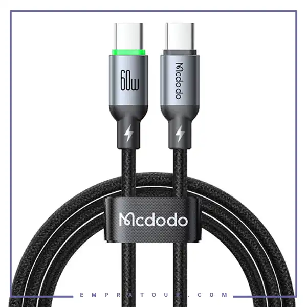 کابل شارژ دو سر تایپ سی 60 وات 2 متر مک دودو Mcdodo Cab Luma Type-C Cable CA-6871
