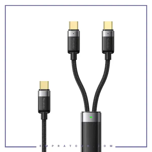 کابل سه سر تایپ سی  با بدنه مگنتی مک دودو Mcdodo Magnetic Self – Winding CA-7380