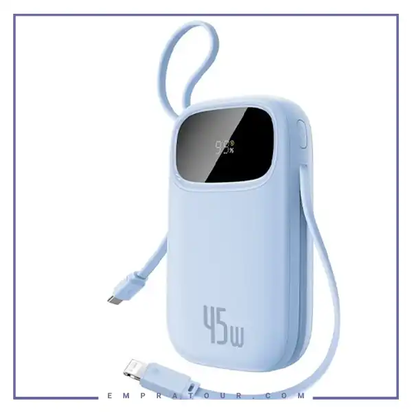 پاوربانک 45 وات 20000 با کابل متصل بیسوس Baseus Qpow 3 Enerfill FC31 Power Bank PPQD3-2045L