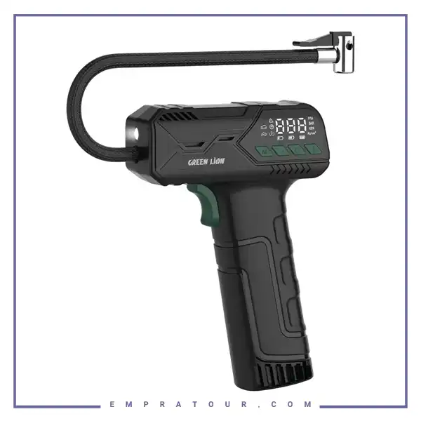 پمپ باد شارژی گرین لاین Green Lion Hyper Air Portable Tire Inflator GNHYINFTRBK