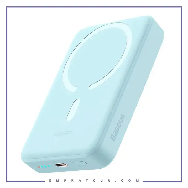 پاور بانک 10000 وایرلس 15 وات و تایپ سی 30 وات بیسوس Baseus PPCXM1030 Magnetic Mini Power Bank