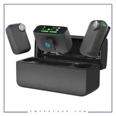 میکروفون بی سیم پاورولوژی Powerology Pure Q1 AI Noise-Cancelling Microphone PWS20BK