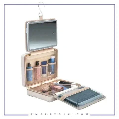 کیف آرایشی مسافرتی با آینه پرودو Porodo Travel Makeup Case PDLFSTLC0459BG