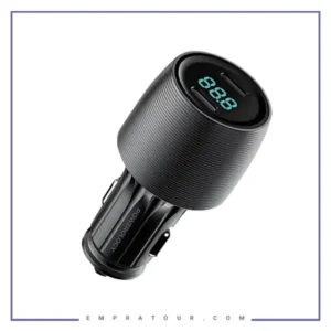 شارژر فندکی 66 وات دو پورت پاورولوژی Powerology VeloxCar Charger PCCSR021BK