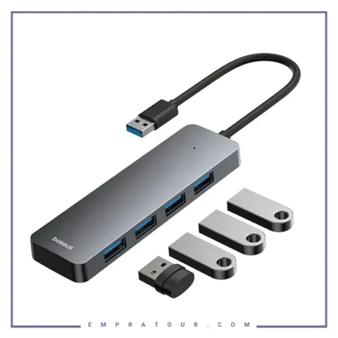 هاب 4 پورت یو اس بی  بیسوس Baseus UltraJoy 4 port  BS-OH080 B0005280B811-00
