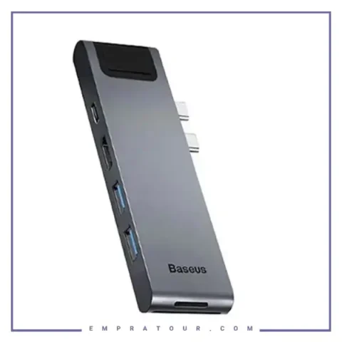 هاب تایپ سی 7 پورت مک بوک بیسوس Baseus Tunderbolt C+Pro Hub CAHUB-L0G