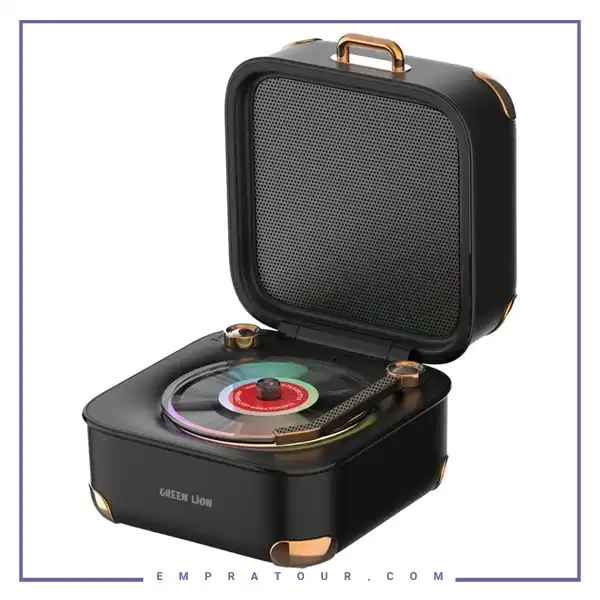 اسپیکر بلوتوثی گرین لاین Green Lion Gramo Vinyl Wireless Speaker GNGRMSPKRWH