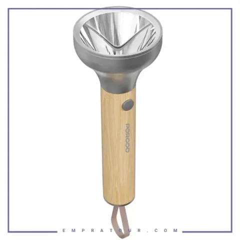چراغ قوه شارژی چوبی پرودو Porodo Birch 300 Wooden LED Flashlight PDA90502WD