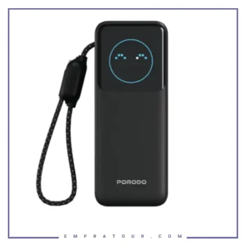پاوربانک 20000 هوشمند با کابل پرودو Porodo POLO II POWER BANK PDPBFCH0101BK