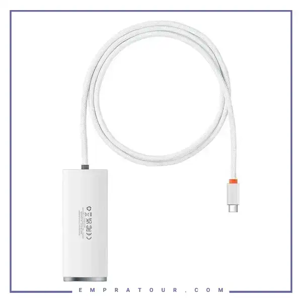 هاب تایپ سی 4 پورت با کابل 1 متر بیسوس Baseus Lite Series Type-C Hub Adapter BS-OH031 WKQX030402