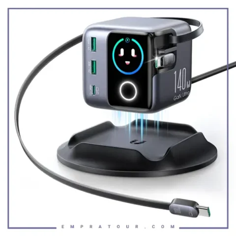 شارژر هوشمند رومیزی 140 وات با نمایشگر جویروم JOYROOM JR-TRD01 PODIX 140W