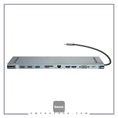 هاب تایپ سی 11 پورت بیسوس Baseus Elitejoy 11-Port Type-C Hub Adapter CATSX-G0G