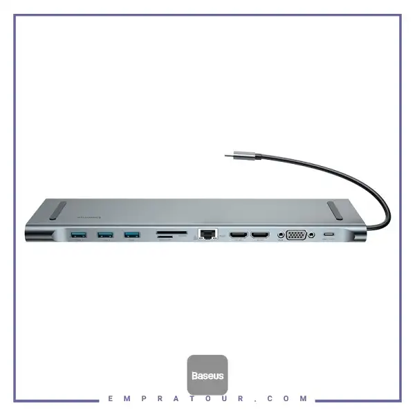 هاب تایپ سی 11 پورت بیسوس Baseus Elitejoy 11-Port Type-C Hub Adapter CATSX-G0G